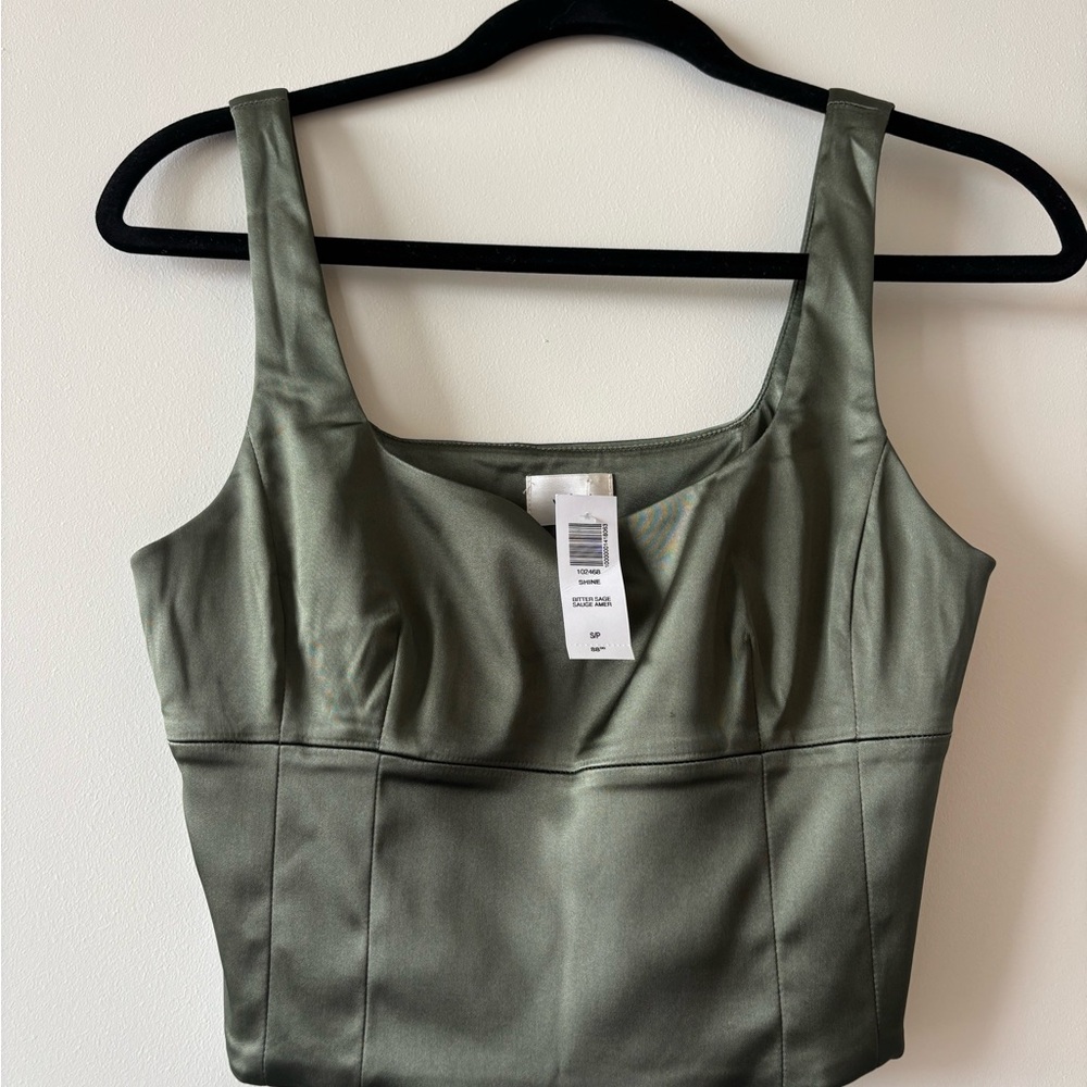 Sleek Olive Green corset Top